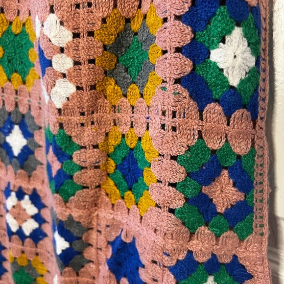 Womens Crochet Floral Cami Midi Dress Scoop Neck - Picture 3 of 3